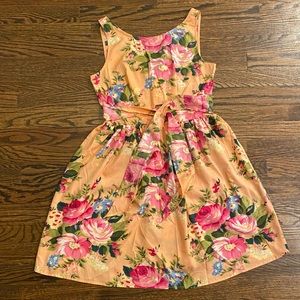 Peach Floral Dress